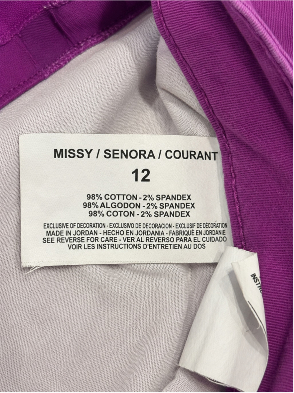 Bandolini Jeans Women’s Purple 5-Pocket Capri Pants – Size 12 - Picture 12 of 12